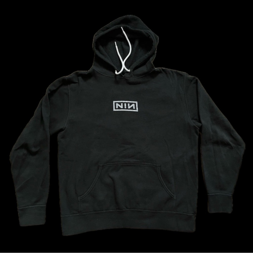 NIN Remove The Pain Push It Back In Black Hoodie Large